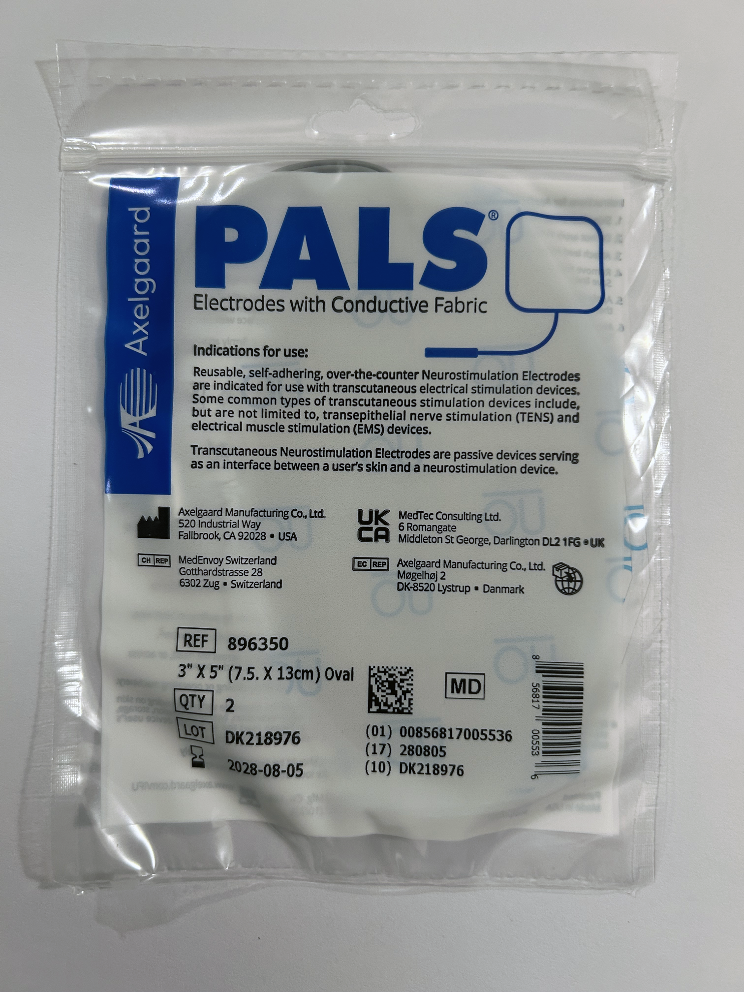 Axelgaard PALS® oval 3" x 5" (7.5cm x 13cm) 2pcs - Image 4