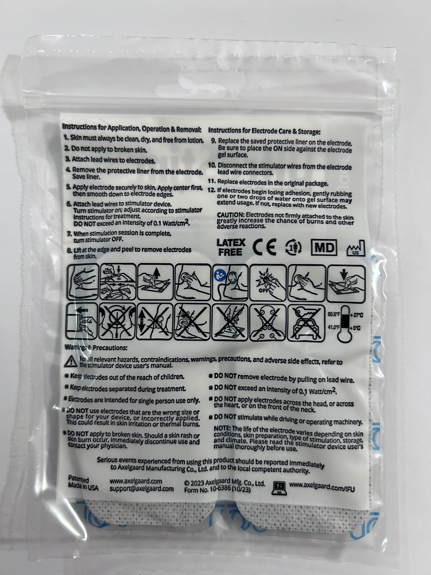 Axelgaard UltraStim® Snap rectangle 2" x 4" (5cm x 10cm) 4pcs - immagine 5